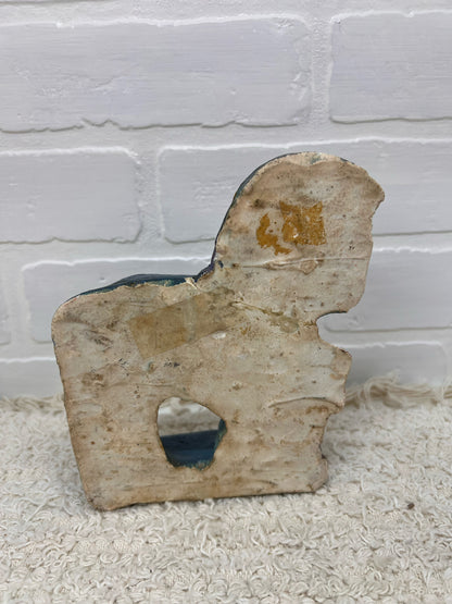 Vintage Chalkware Blue Horse - Carnival Prize