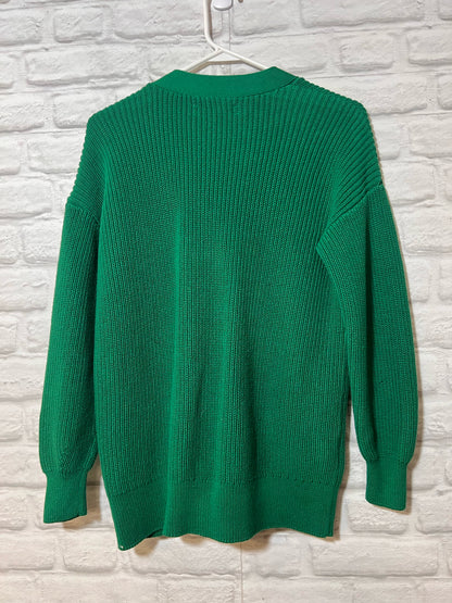 Size L Loft Green Longline Cardigan 100% Cotton