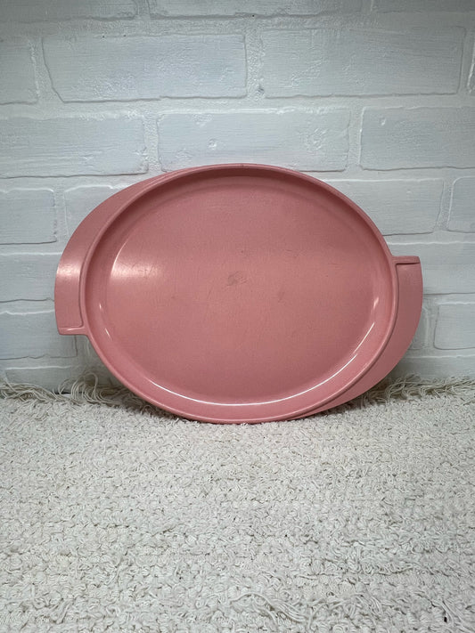 Boonton 1950's melamine pink 'winged' platter