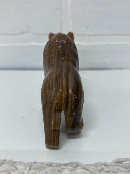 Vintage Hand Carved Stone Bison