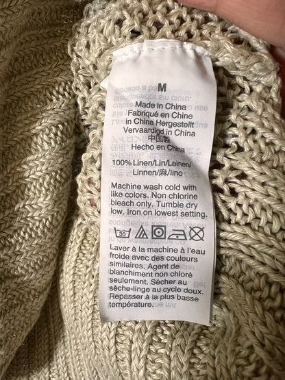 Size M J. Crew 100% Linen Lightweight Neutral Sweater