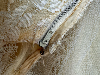 Vintage Yellow Tulle & Lace 1950's Formal/Prom/Party Dress