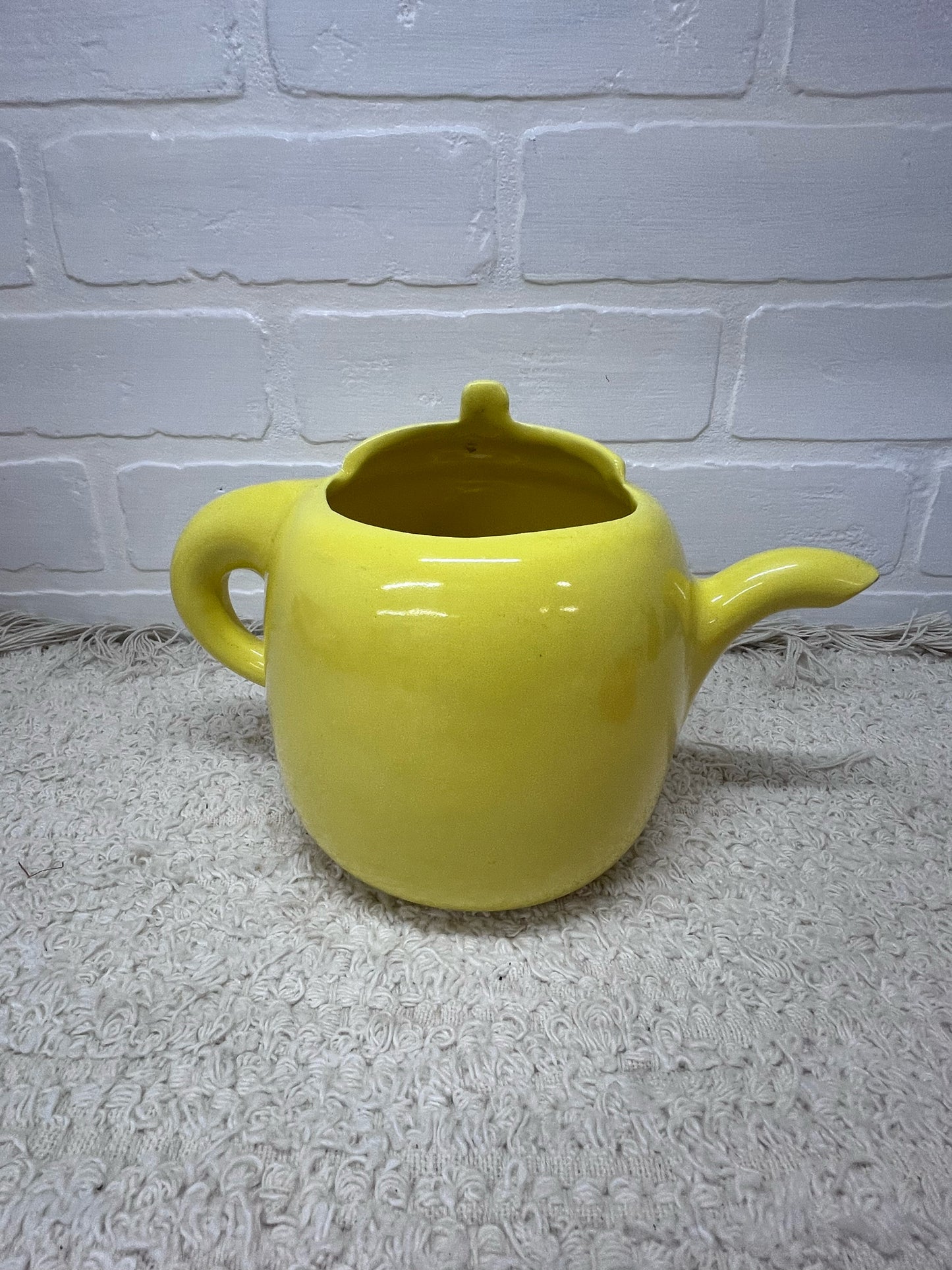 Haeger Yellow Window Sill Flower Pot Shaped Like Teapot