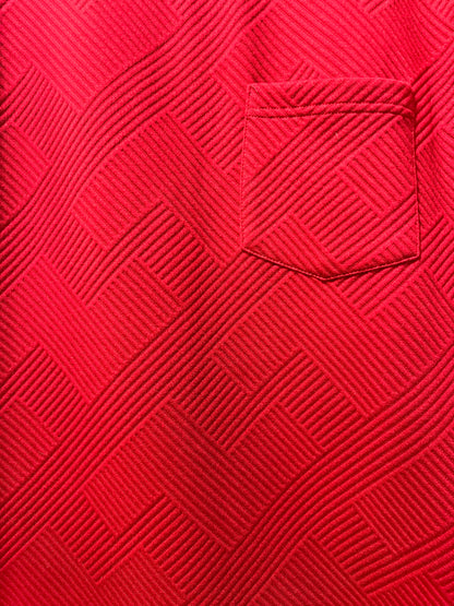Size M Entro Red Textured Tunic
