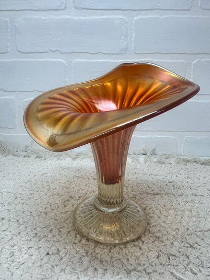 Fenton carnival glass vase