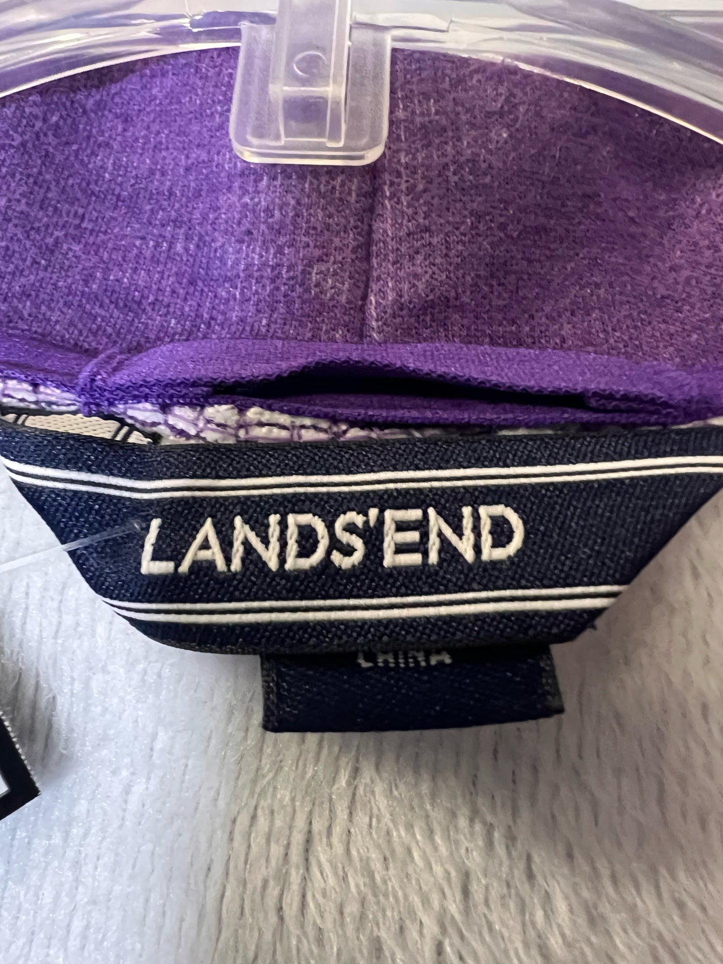 Size 1X Land's End Purple Tunic Style Top