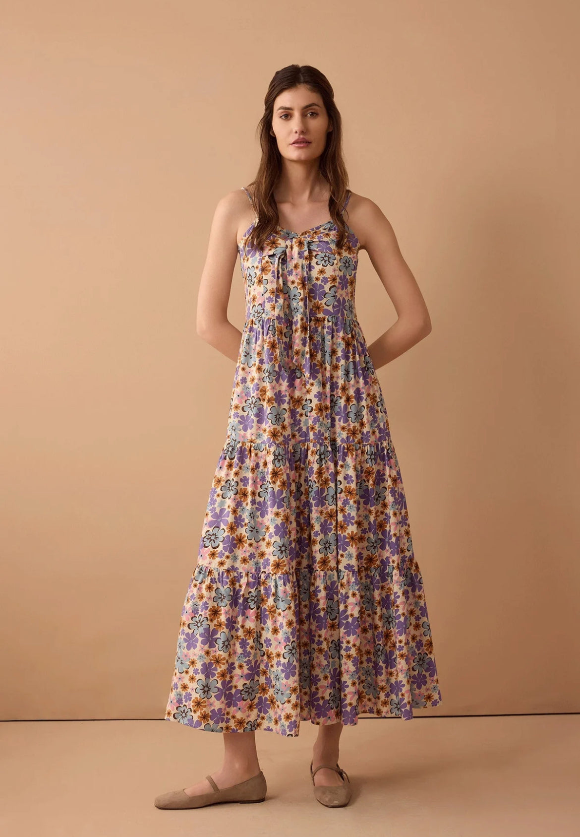 Jocelyn Joy Floral Dress in Purple by Myra Bag