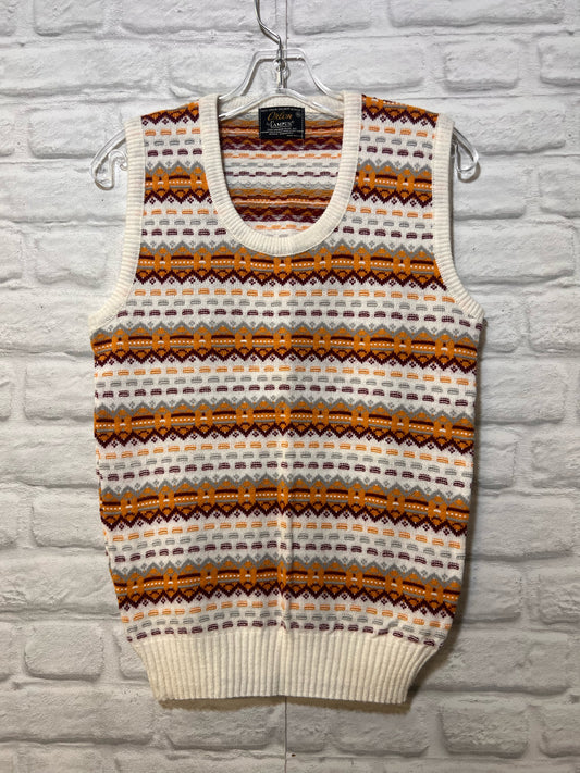 Size S Campus Vintage Multicolor Sweater Vest