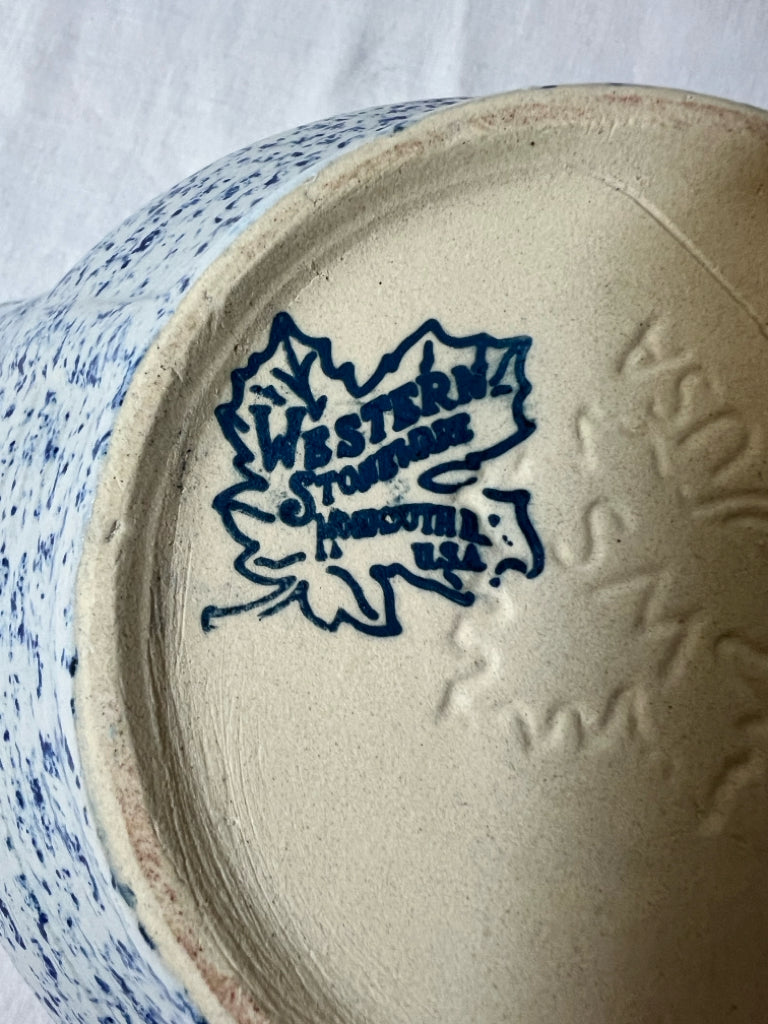 Monmouth Western Stoneware spatterware batter bowl