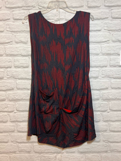 Size S Spirit House Asymetrical Tunic Dress in Black & Red
