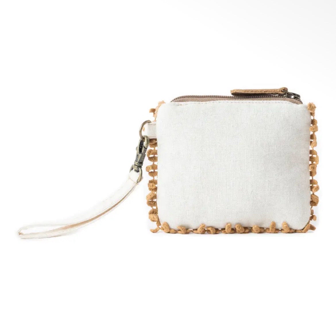 Myra Bag Savanna Glow Woven Pouch in Sunny Gold