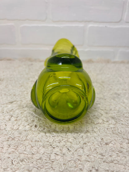 Viking Glass MCM Avocado Green Epic Drape Vase 8 Inch