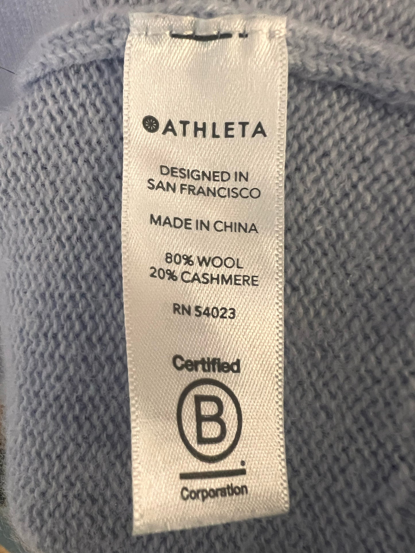 Size L Athleta Tunic Length Wool & Cashmere Blend Sweater