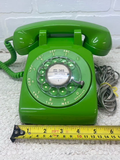 Stromberg-Carlson Lime Green 1970's Dial Corded Telephone