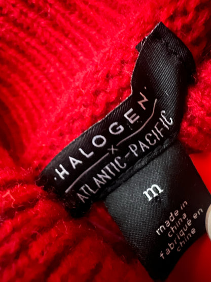 Size M Halogen Red & Blue Striped Wool Blend Sweater