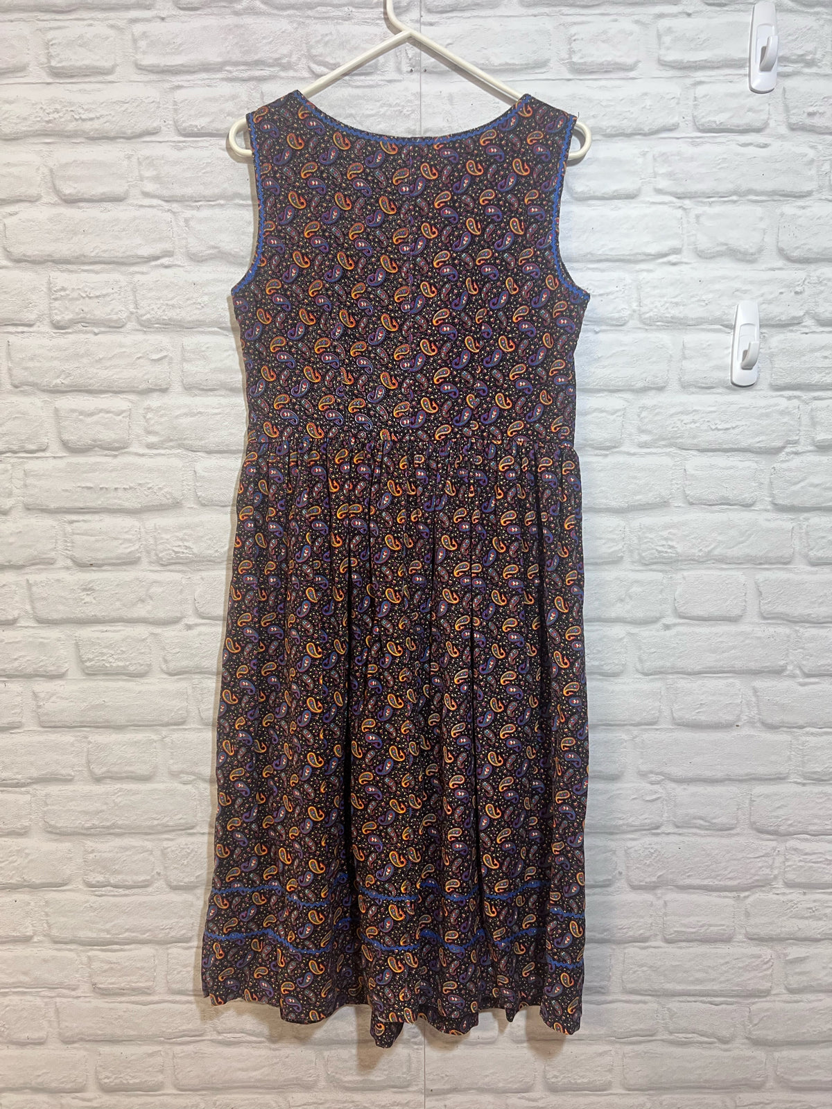 Aunt Abigail's Attic Corduroy Paisley Jumper Dress Circa Late 70's/early 80's