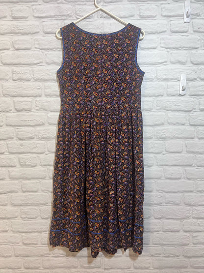 Aunt Abigail's Attic Corduroy Paisley Jumper Dress Circa Late 70's/early 80's