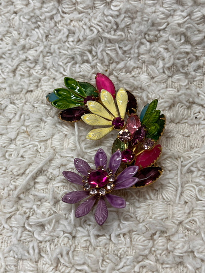 Mid-Century pin and clip on earrings