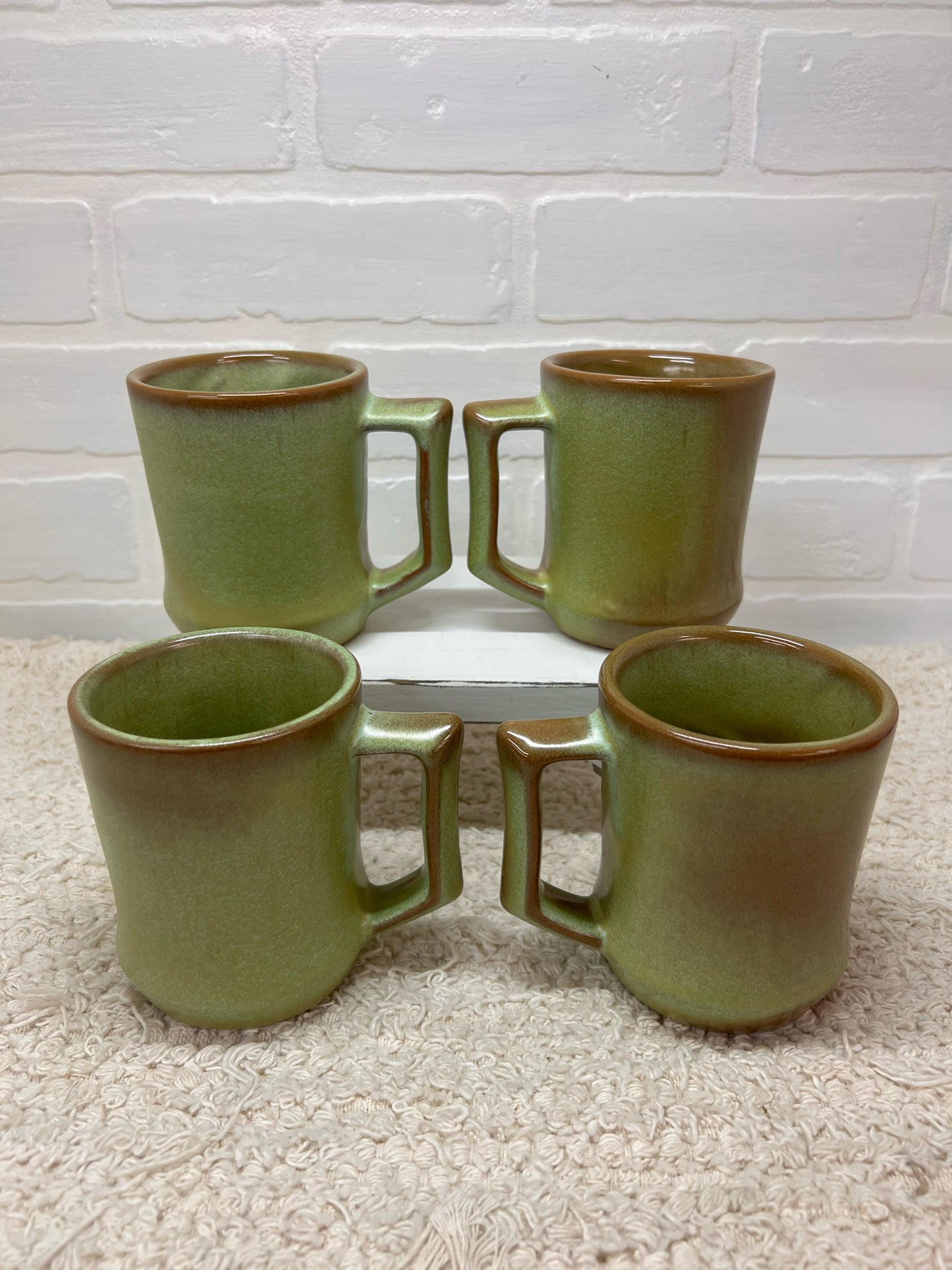 Frankoma Mug Set - Green Glaze C5 - New in Box