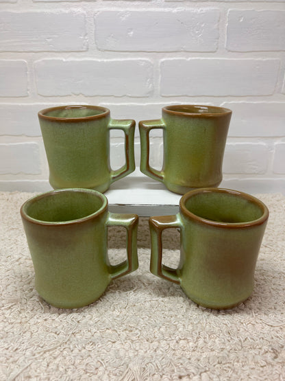 Frankoma Mug Set - Green Glaze C5 - New in Box