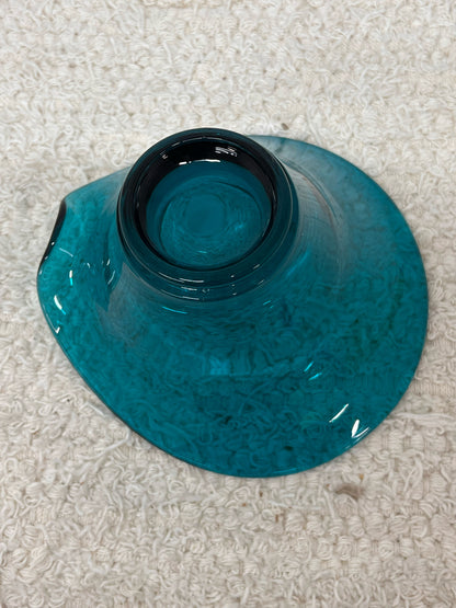 Viking Glass Blunique BonBon Bowl MCM Art Glass