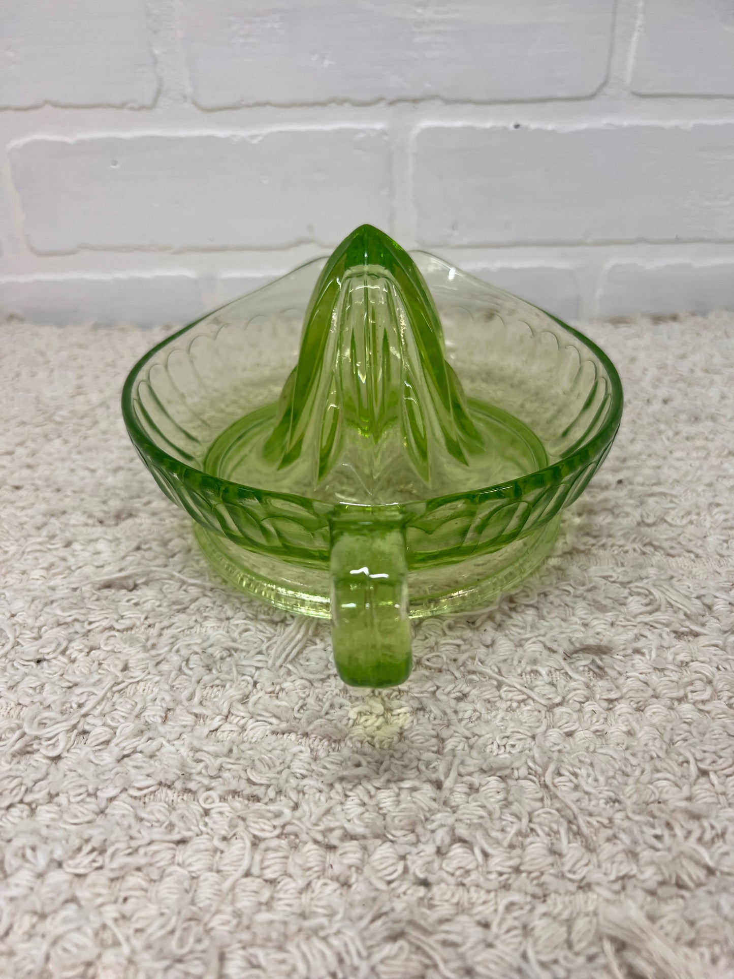 Vintage Uranium Glass Juice Reamer