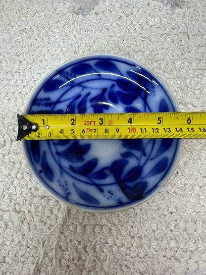 Flow Blue antique pottery plate