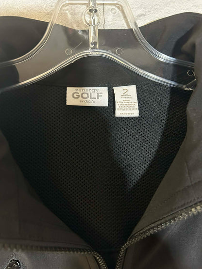 Size L Zenergy Golf by Chico's Black Zip Up Jacket