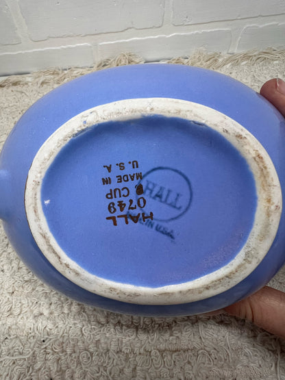 Hall Blue & Gold 8 Cup Lidded Teapot w/ Teabag Hook