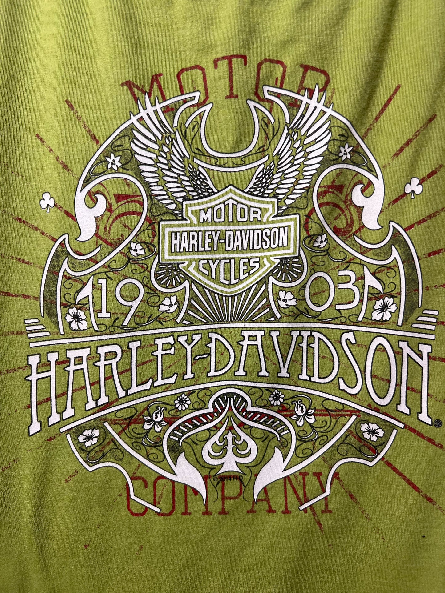 Size L Harley-Davidson Green T-shirt