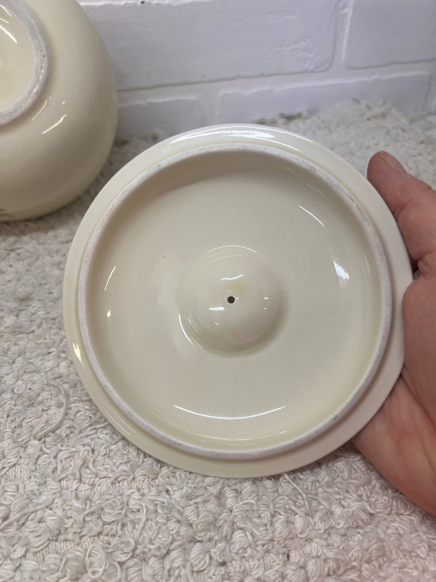 Coors Lidded Thermo Porcelain Casserole Dish 'Open Window' Pattern