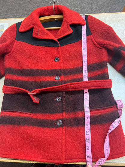 Field & Stream Red & Black Vintage Wool Coat