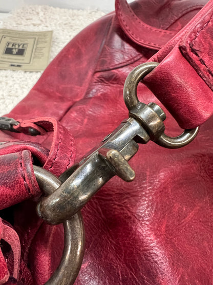 Frye Melissa Hobo Bag in Red Leather