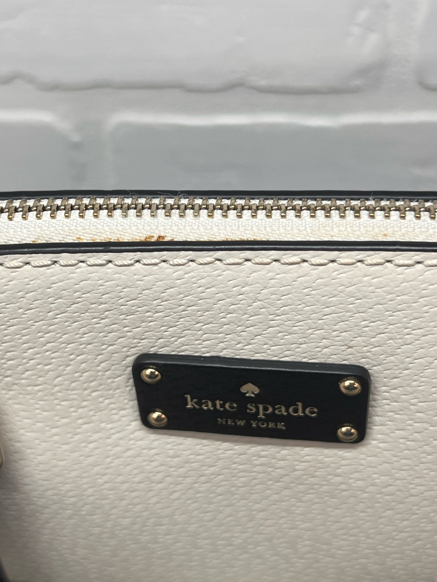 Kate Spade Carli Grove Street Satchel – Black & White Leather – Very Good Condition