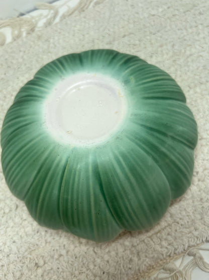 Weller Pottery Green & Yellow Lotus Bowl