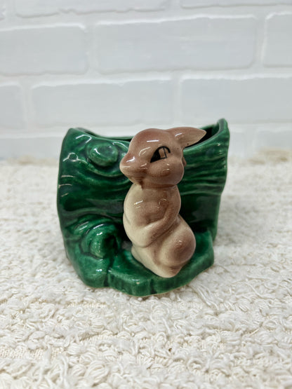 Vintage bunny planter