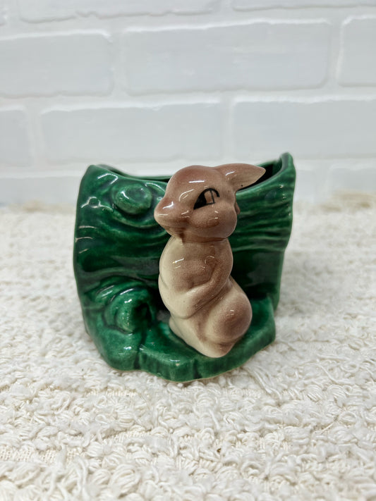 Vintage bunny planter