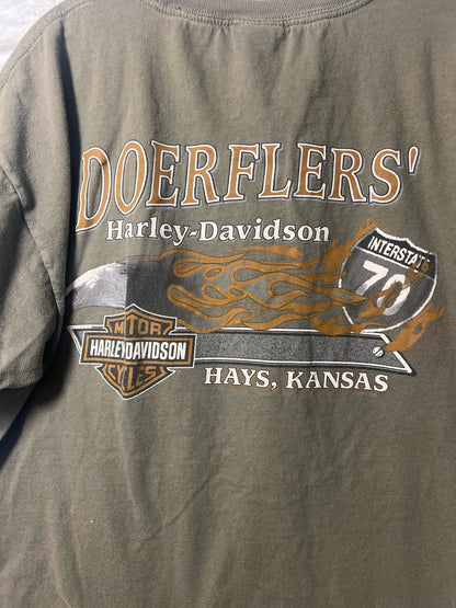 Size XL Harley-Davidson Olive HD T-Shirt - Special Collection