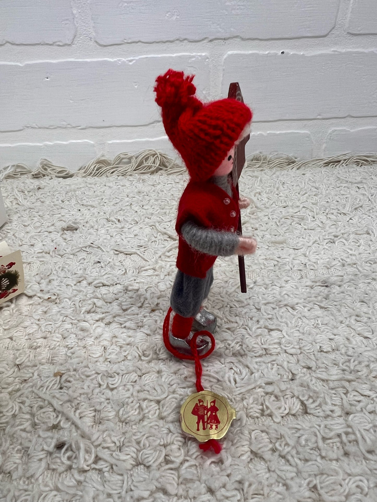 Anne Beate Danish Pixie (Nisse) Figurine – Handmade Scandinavian Holiday Decor, New in Box