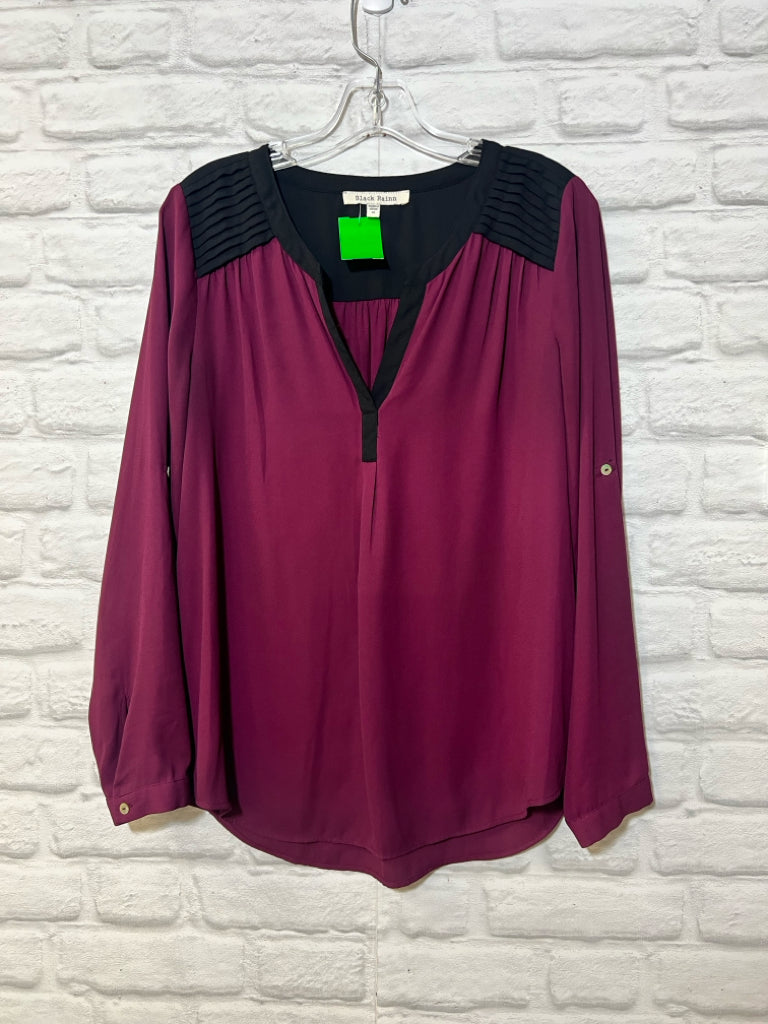 Size M Black Rainn purple & black blouse