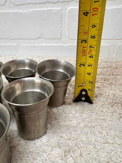 Austrian Pewter Glass Set - Vintage 1970s