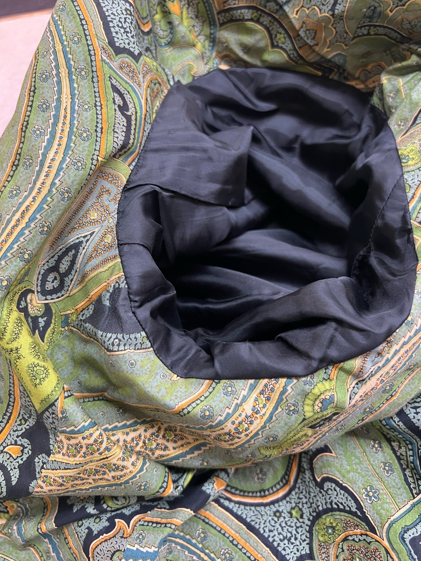 Robert Graham Mens XL Dark Gray Wool Peacoat w/ Paisley Lining