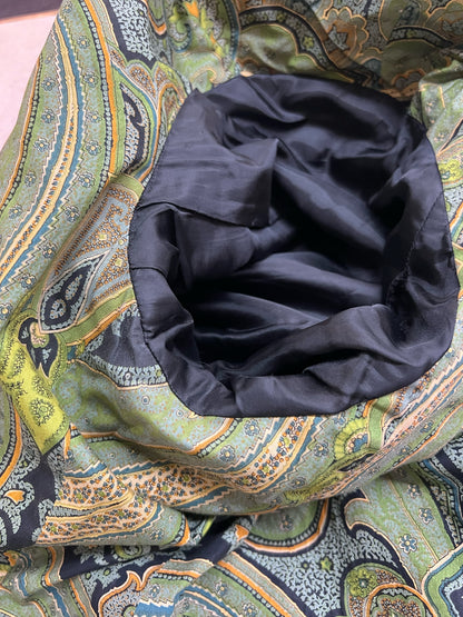 Robert Graham Mens XL Dark Gray Wool Peacoat w/ Paisley Lining