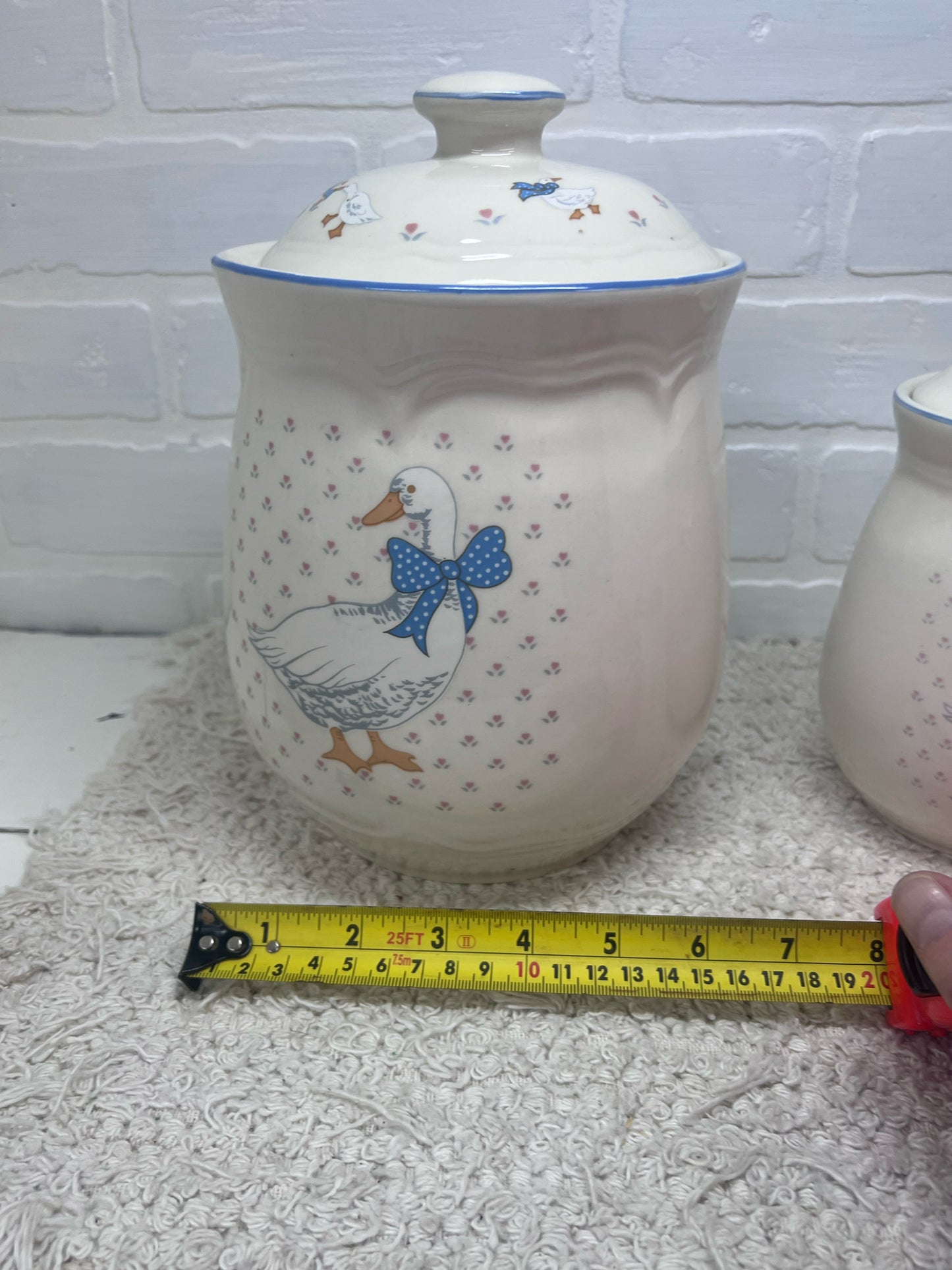 Aunt Rhody Set of 3 Lidded Goose Canisters