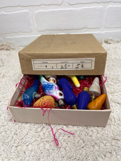 Lot of 18 1940's Christmas Bulbs including 7 Figural Bulbs