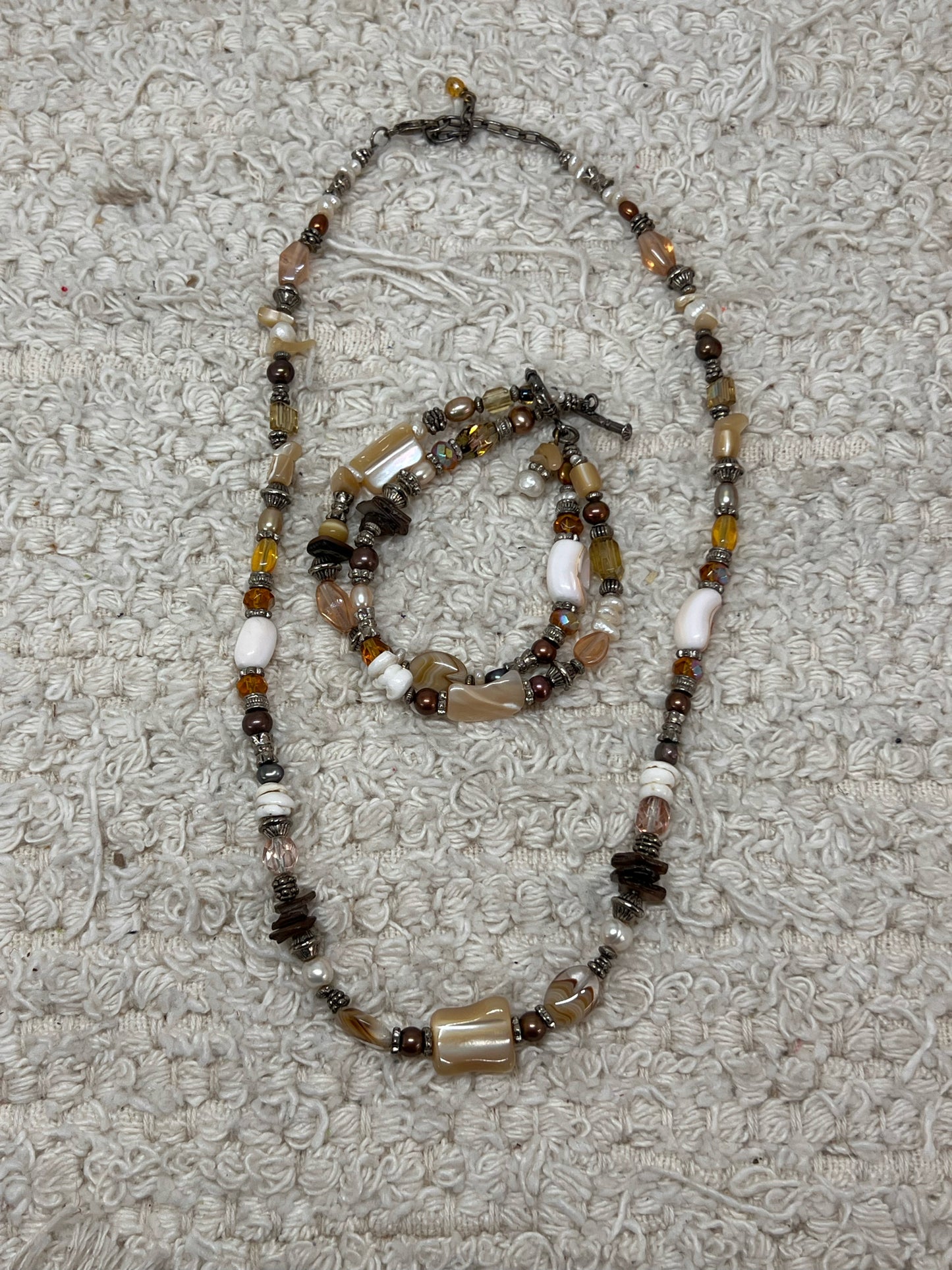 Beaded Necklace & Bracelet Jewelry Set