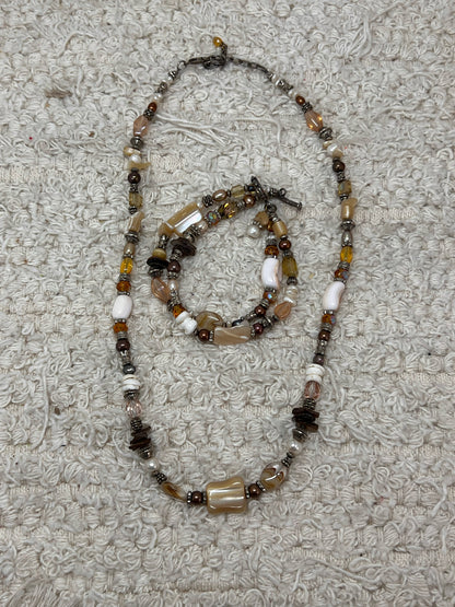 Beaded Necklace & Bracelet Jewelry Set