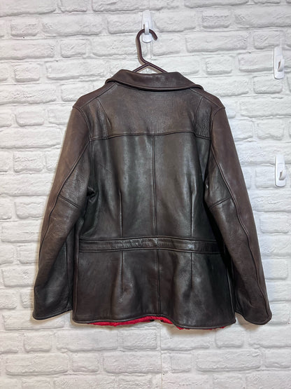 Uber Owatonna Minnesota Dark Brown Vintage Leather Jacket
