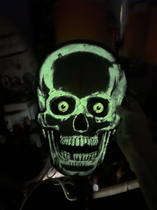 Vintage Beistle Halloween Glow in the Dark Skull