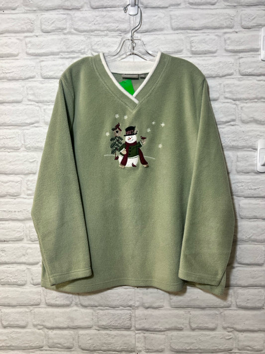 Size 1X Croft & Barrow snowman fleece sweatshirt